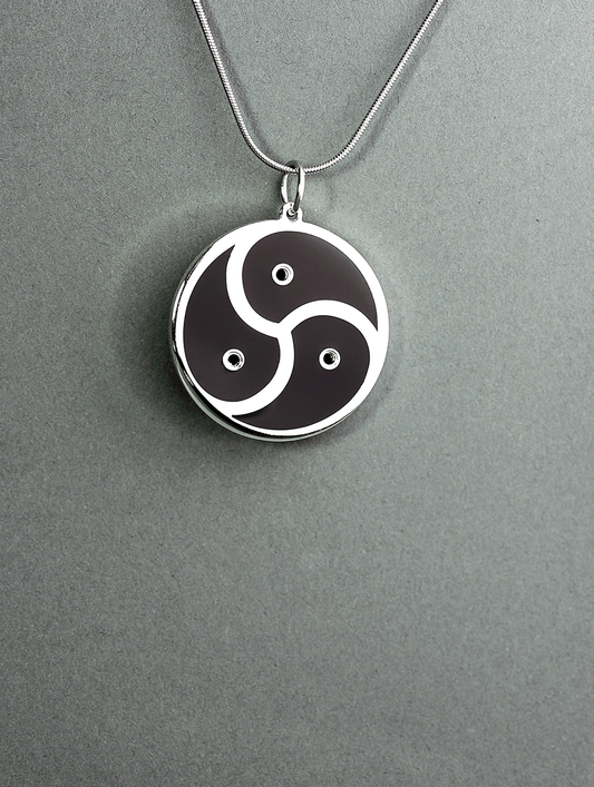 BDSM Triskelion Steel Medallion