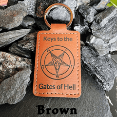 Satanme Leather Key Chain