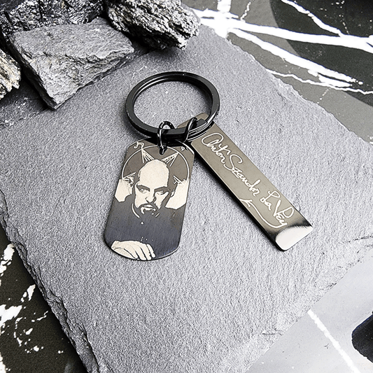 Anton LaVey Signature Keychain - Satanme