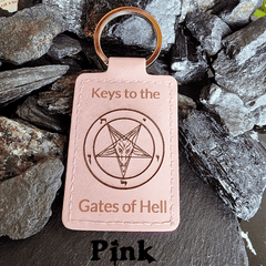 Satanme Leather Key Chain