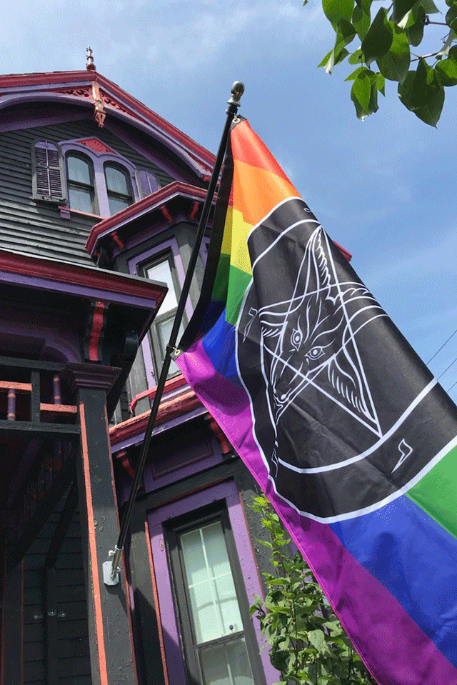 Stonewall Style Baphomet Pride Flag - Satanme